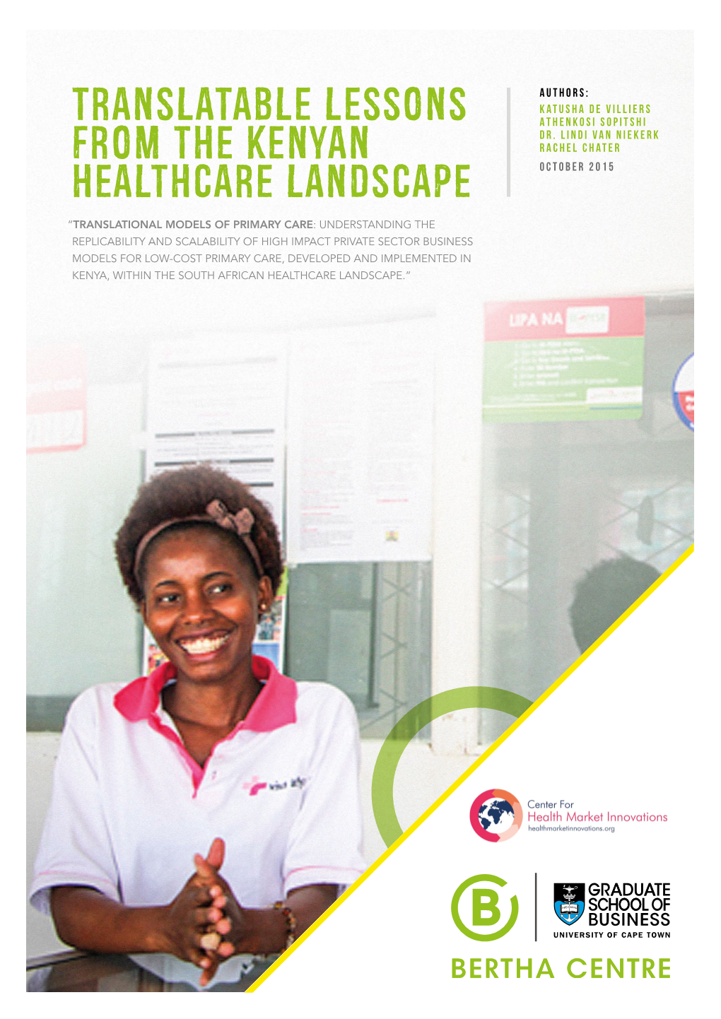 Translatable Lessons from the Kenyan Healthcare Landscape