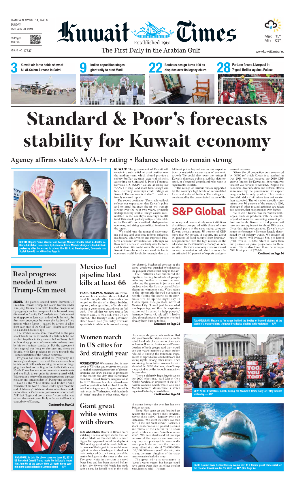 Standard & Poor's Forecasts Stability for Kuwait Economy