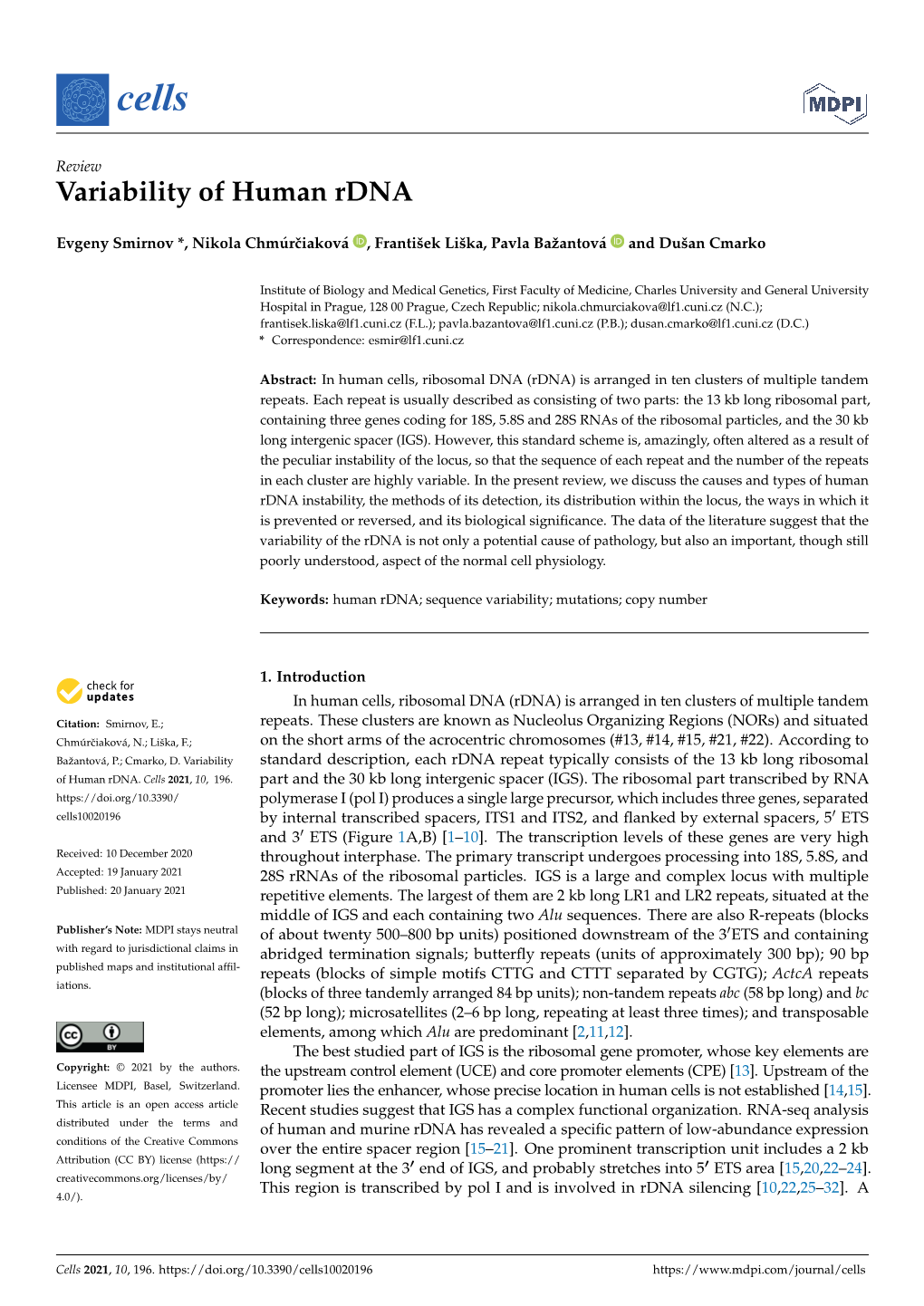 Variability of Human Rdna