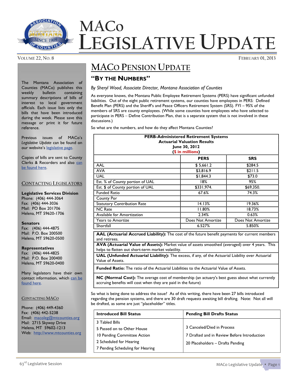 Legislative Update Volume 22, No