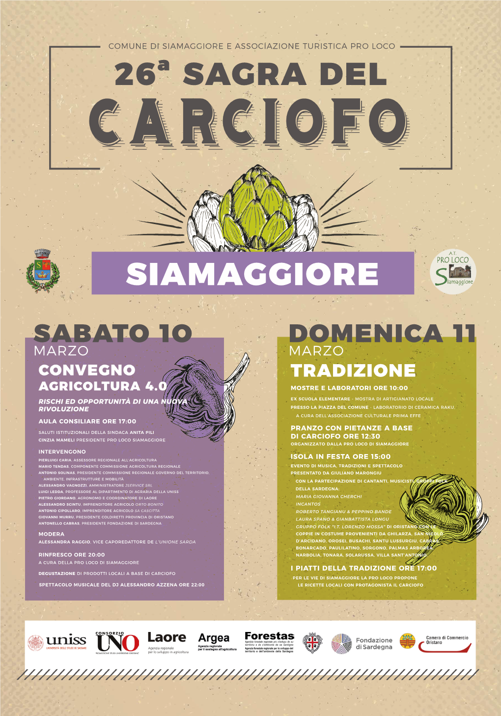 Comune Di Siamaggiore E Associazione Turistica Pro Loco Carciofo