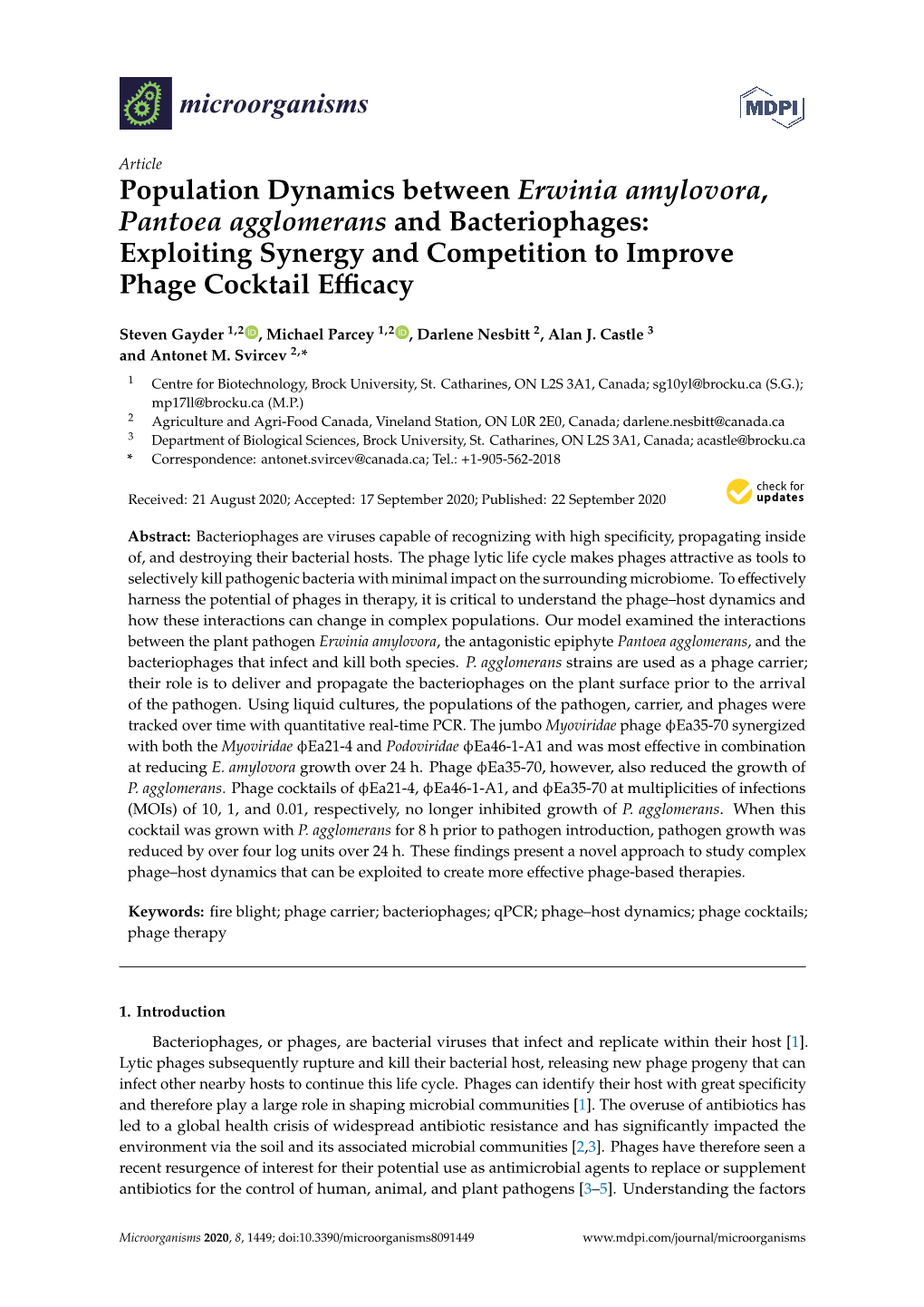 Population Dynamics Between Erwinia Amylovora, Pantoea Agglomerans and Bacteriophages: Exploiting Synergy and Competition to Improve Phage Cocktail Eﬃcacy