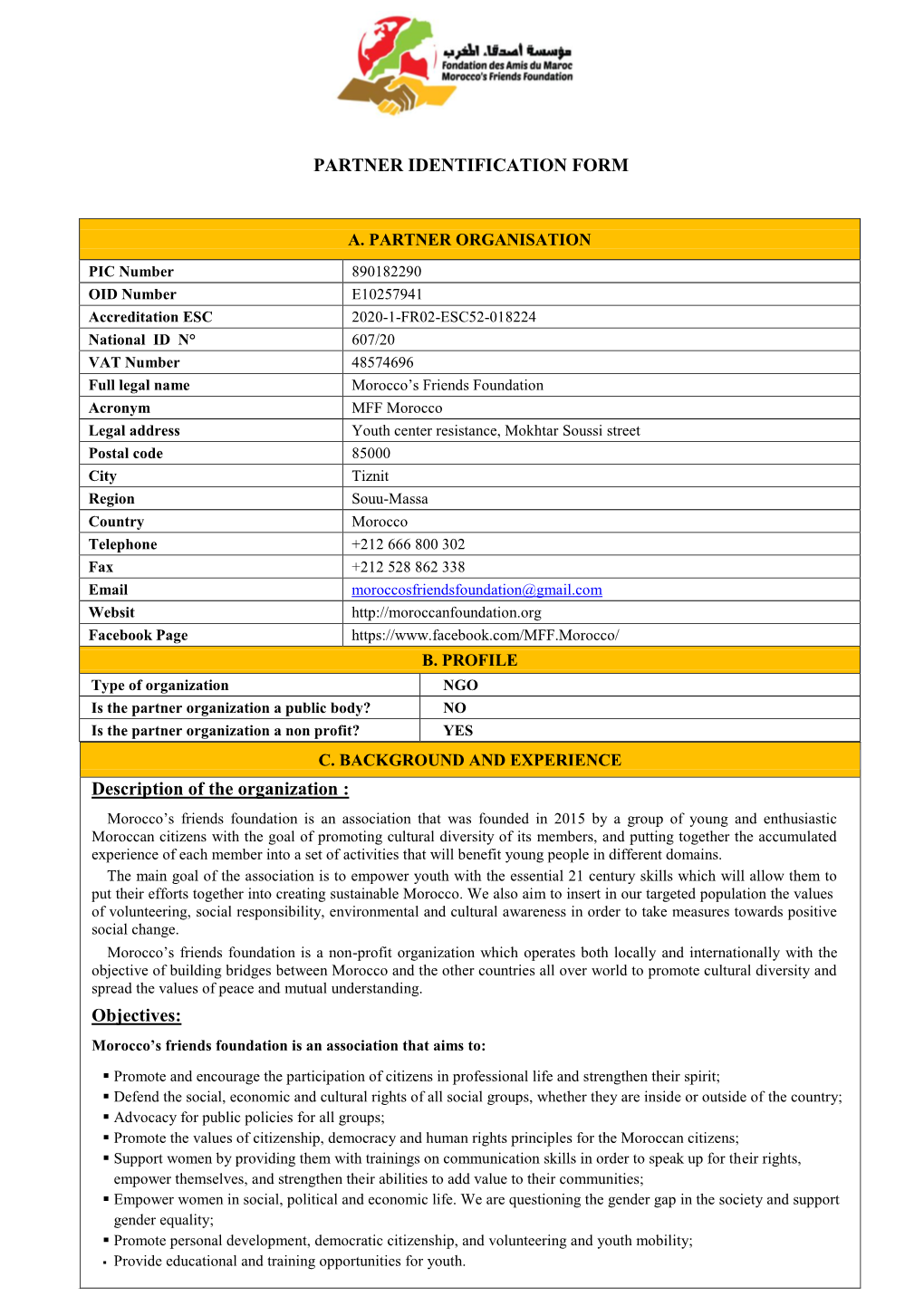 PIF Document MFF Morocco.Pdf