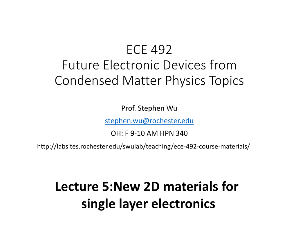 ECE 492-Lecture5