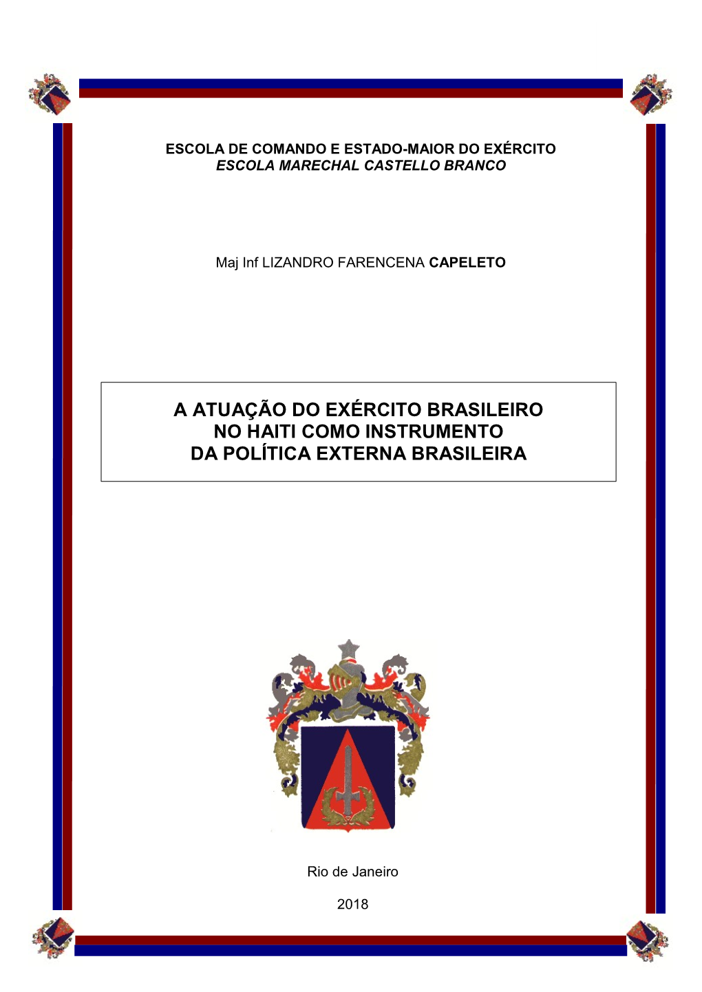 A Atuação Do Exército Brasileiro No Haiti Como Instrumento