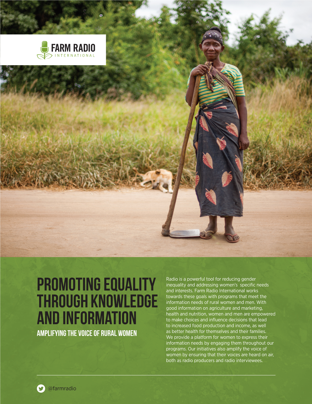 Promoting Gender Equality Through All of Our Work By: • 94 Episodes of Programming on the Value Chains of Cassava, Legumes and Poultry 1