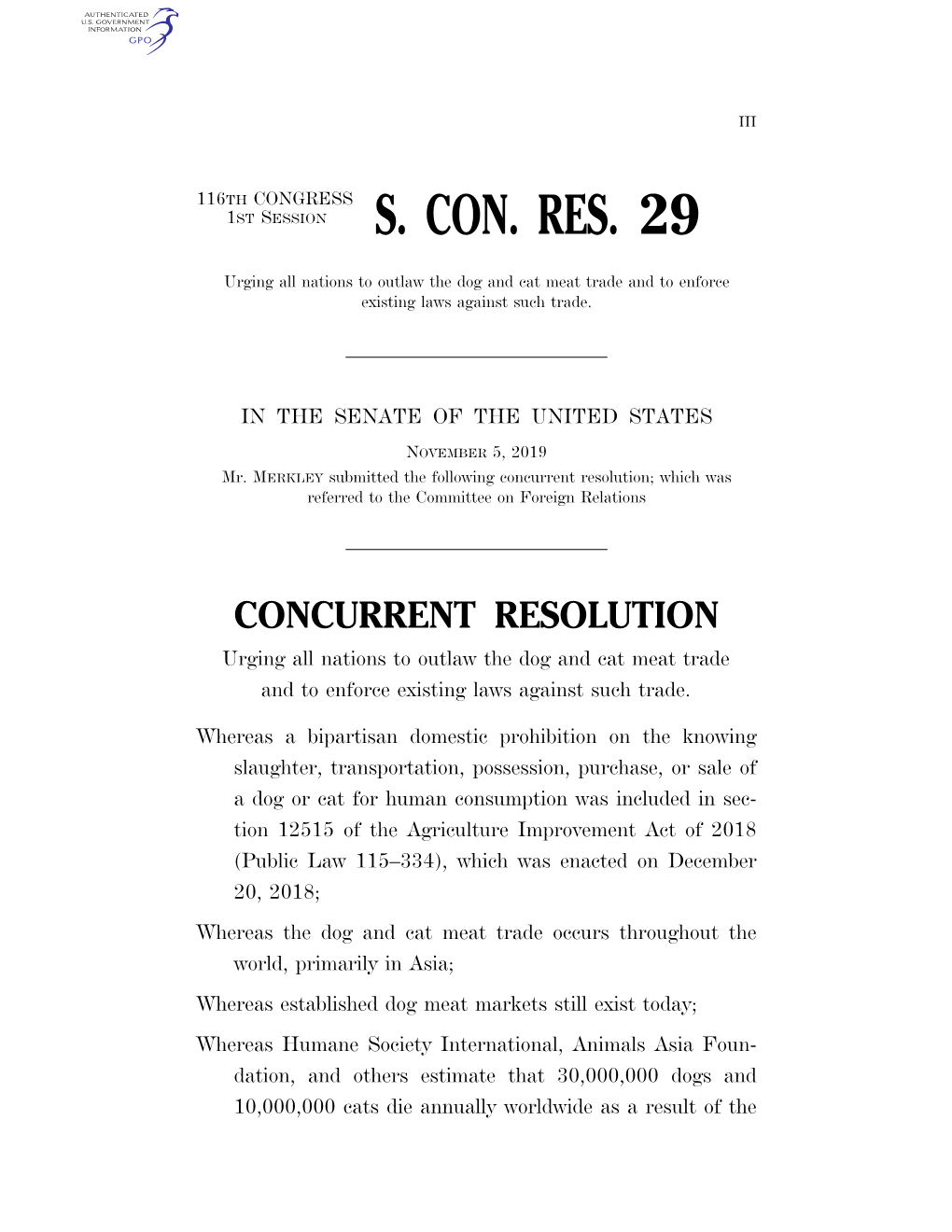 S. Con. Res. 29