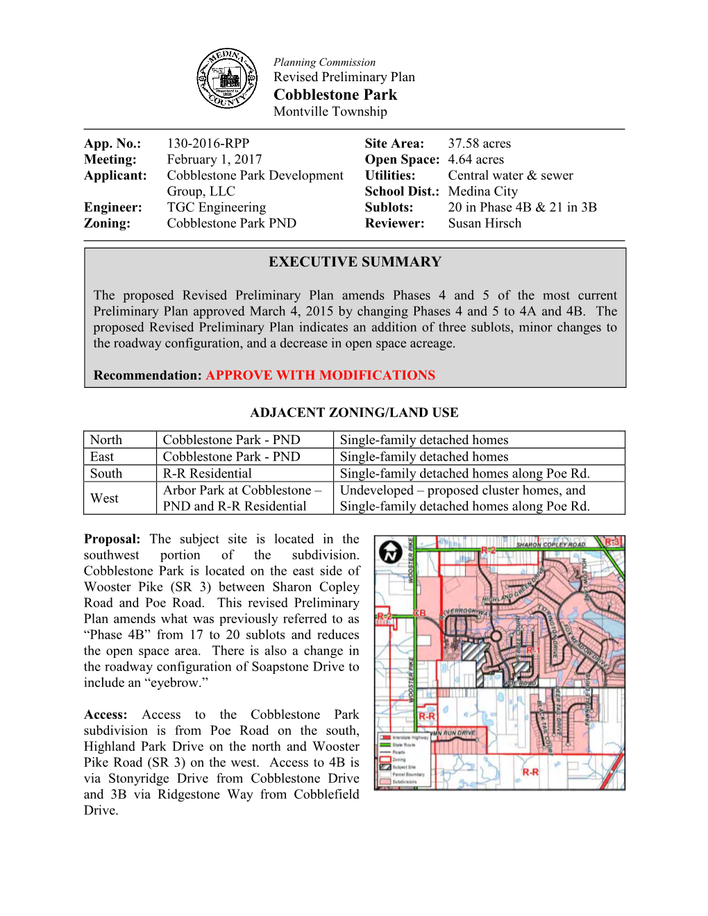 Revised Preliminary Plan Cobblestone Park Montville Township