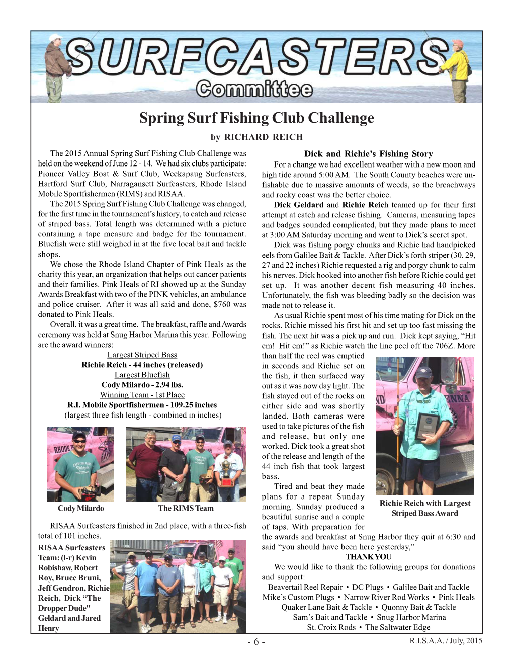 Spring Surf Fishing Club Challenge