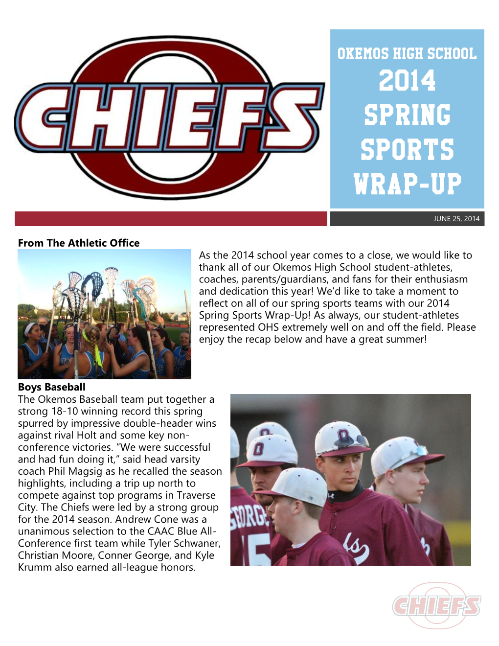 2014 Spring Sports Wrap-Up