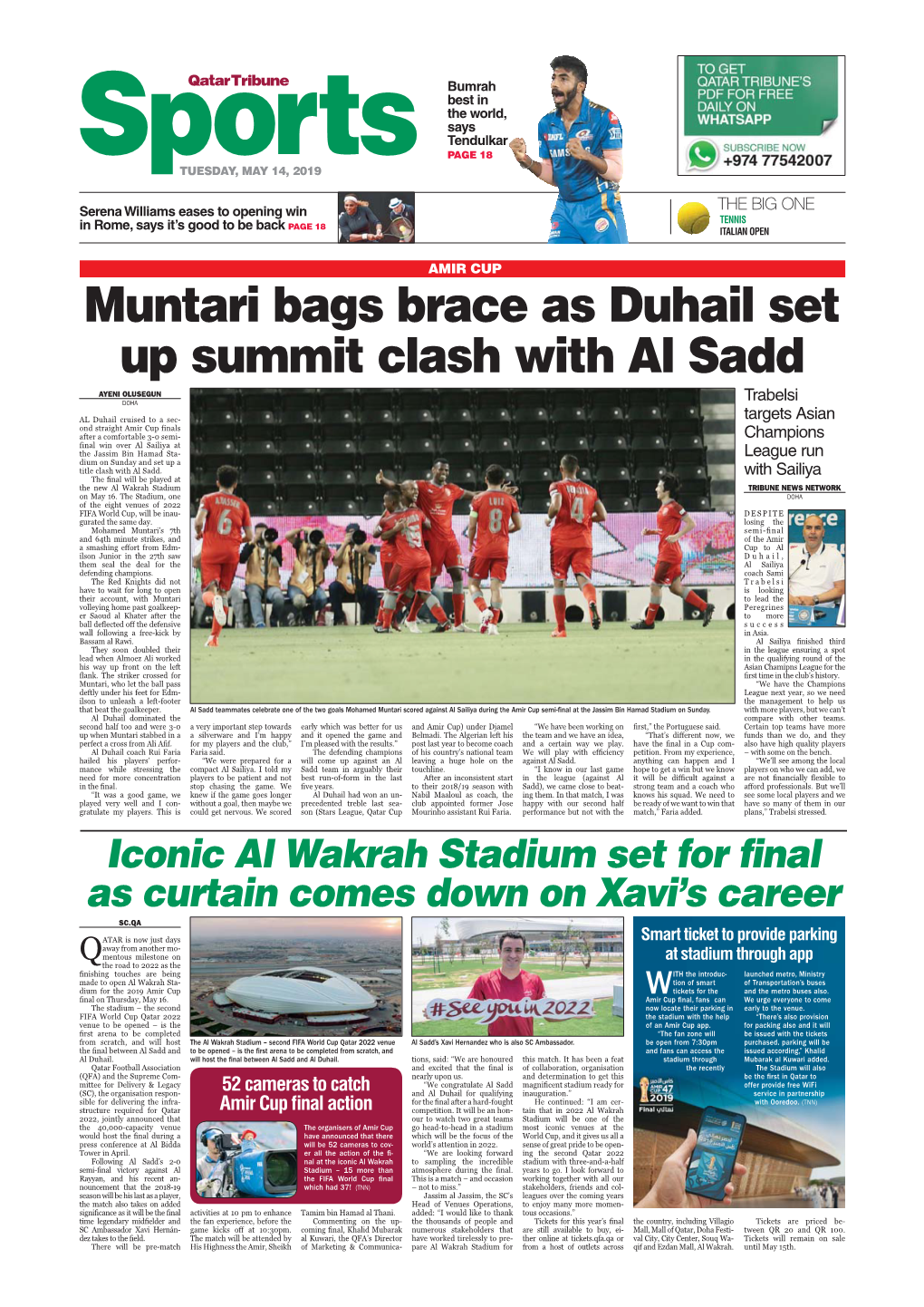 Muntari Bags Brace As Duhail Set up Summit Clash with Al Sadd