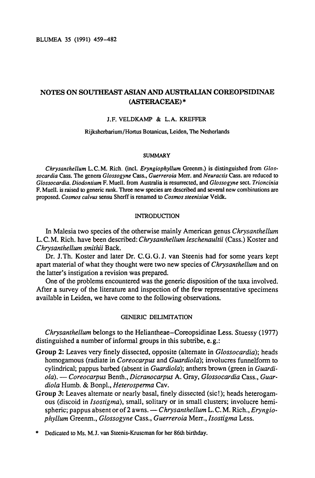 Generic Disposition Inspection of the Few Representative Specimens