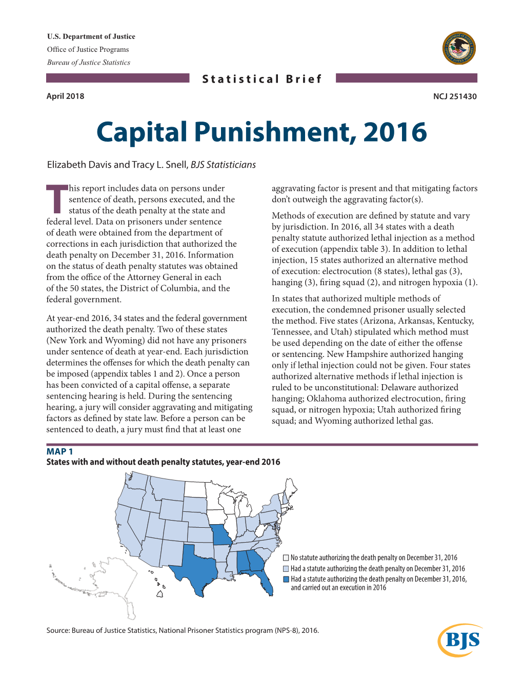 Capital Punishment, 2016