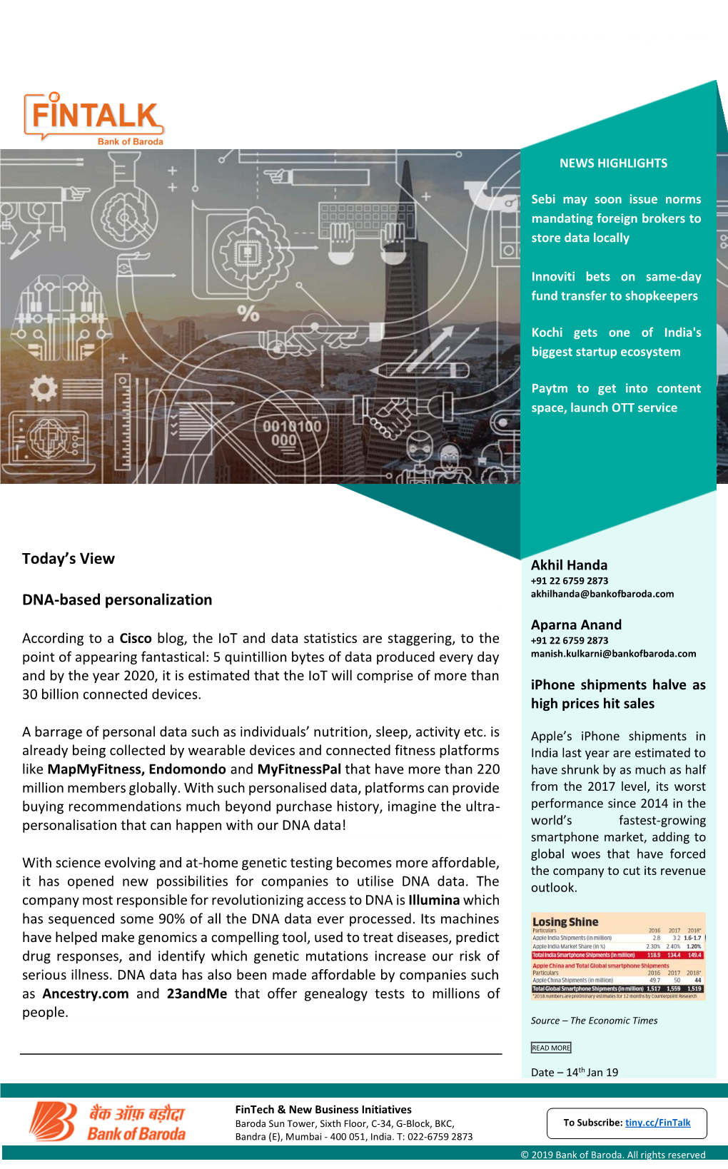 Today's View DNA-Based Personalization