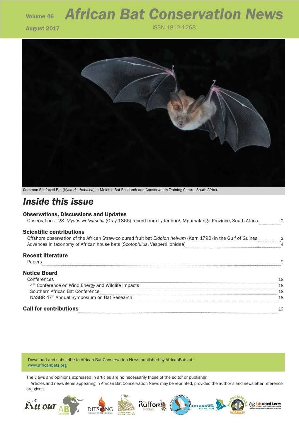 African Bat Conservation News Volume 46