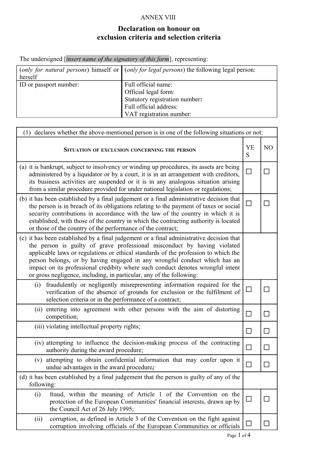 The Undersigned Insert Name of the Signatory of This Form , Representing s1