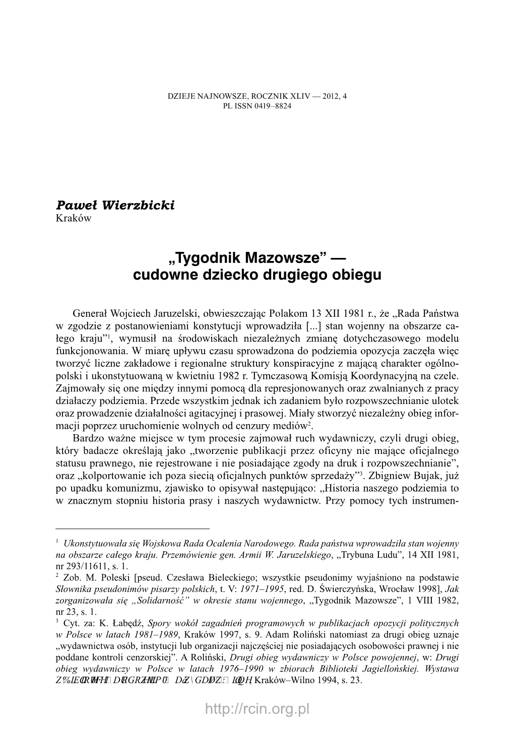 „Tygodnik Mazowsze” — Cudowne Dziecko Drugiego Obiegu