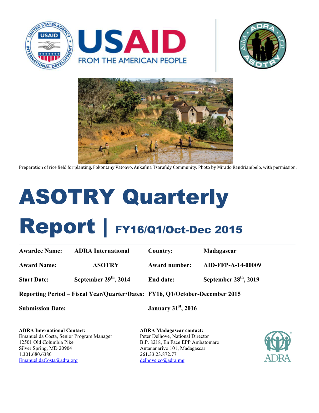 ASOTRY Quarterly