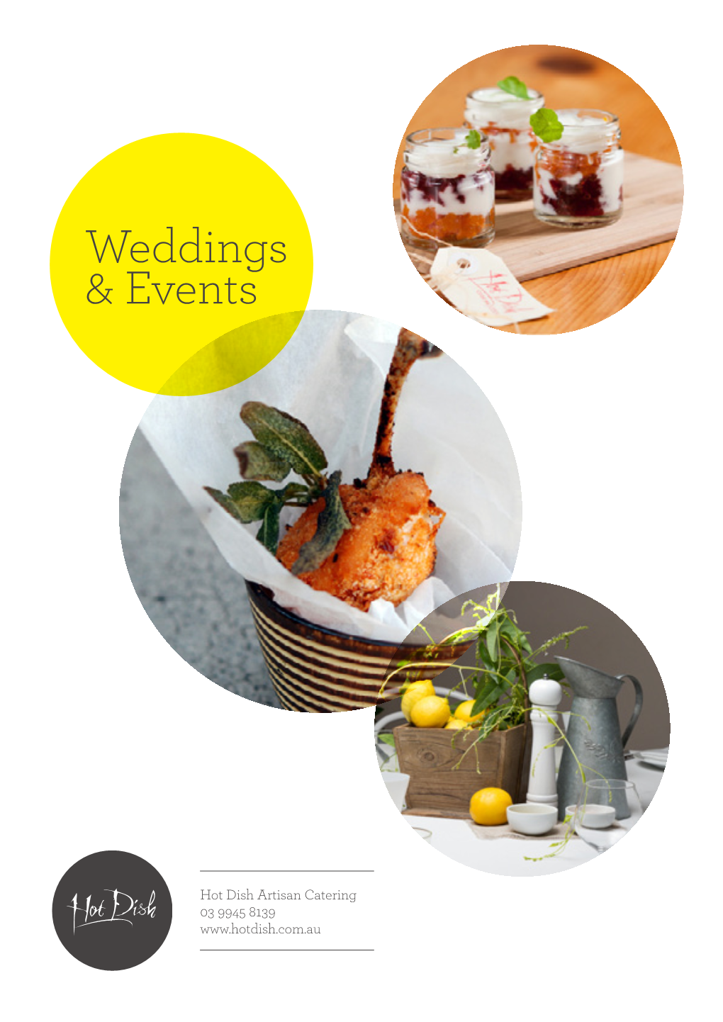 Wedding & Events Menu Package