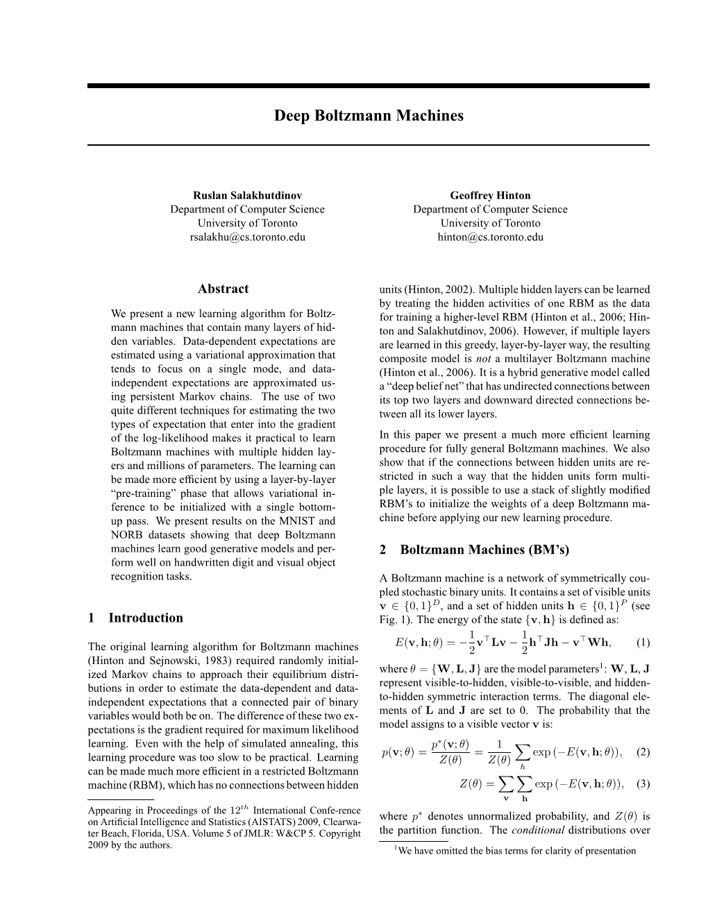 Deep Boltzmann Machines