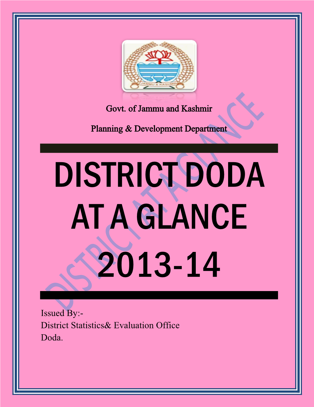 Govt. of Jammu and Kashmir Planning & Development Department