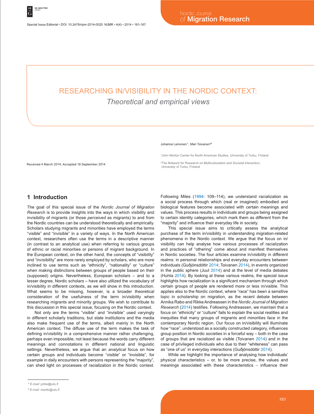 Theoretical and Empirical Views