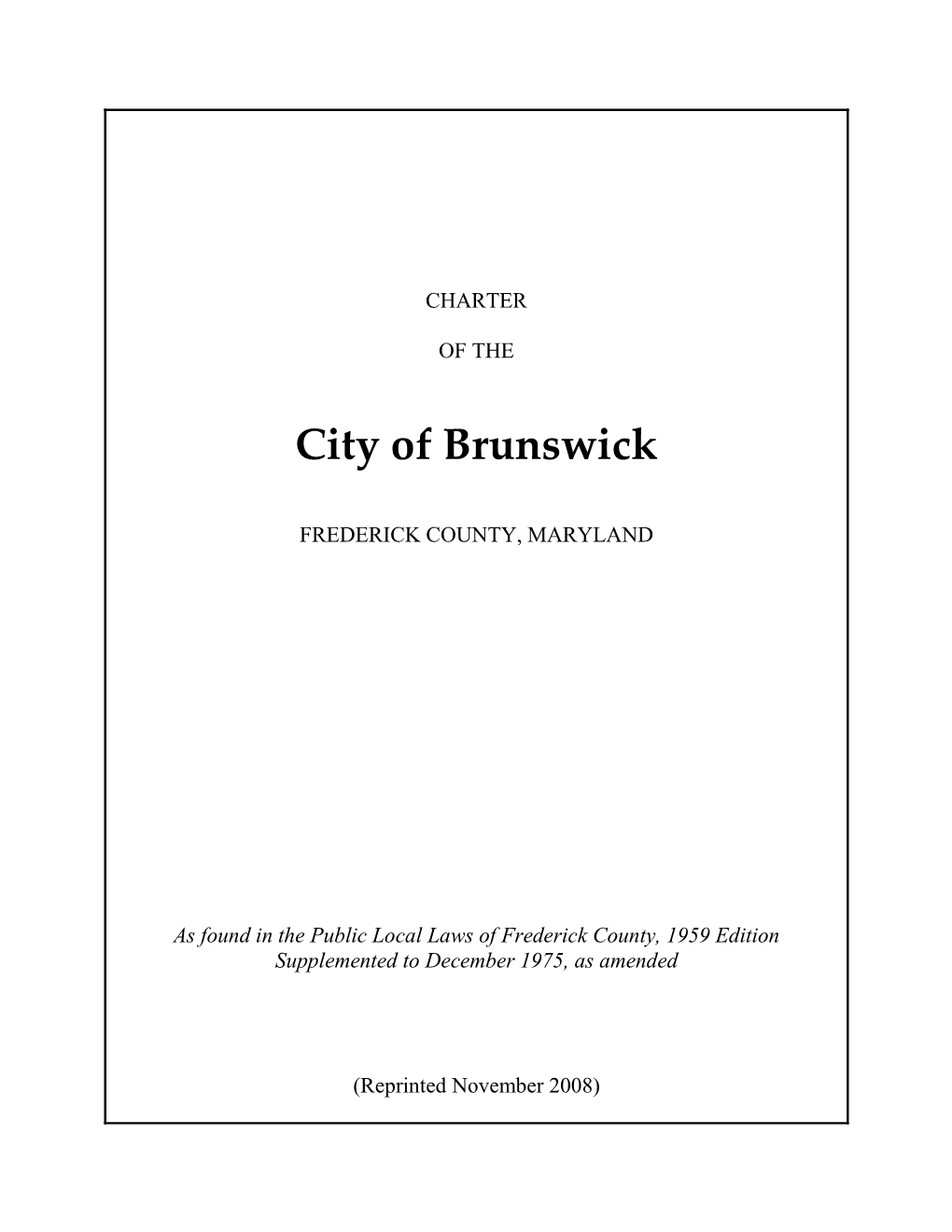 Charter of the City of Brunswick 17 - Iii