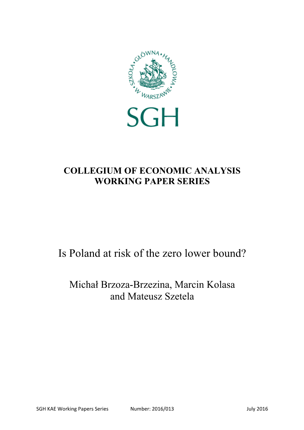 Is Poland at Risk of the Zero Lower Bound?