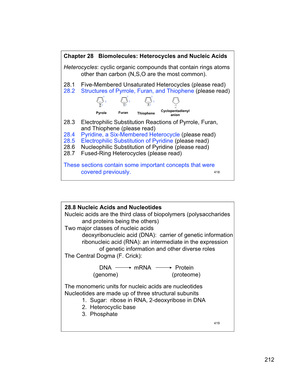 212 Chapter 28 Biomolecules: Heterocycles and Nucleic Acids