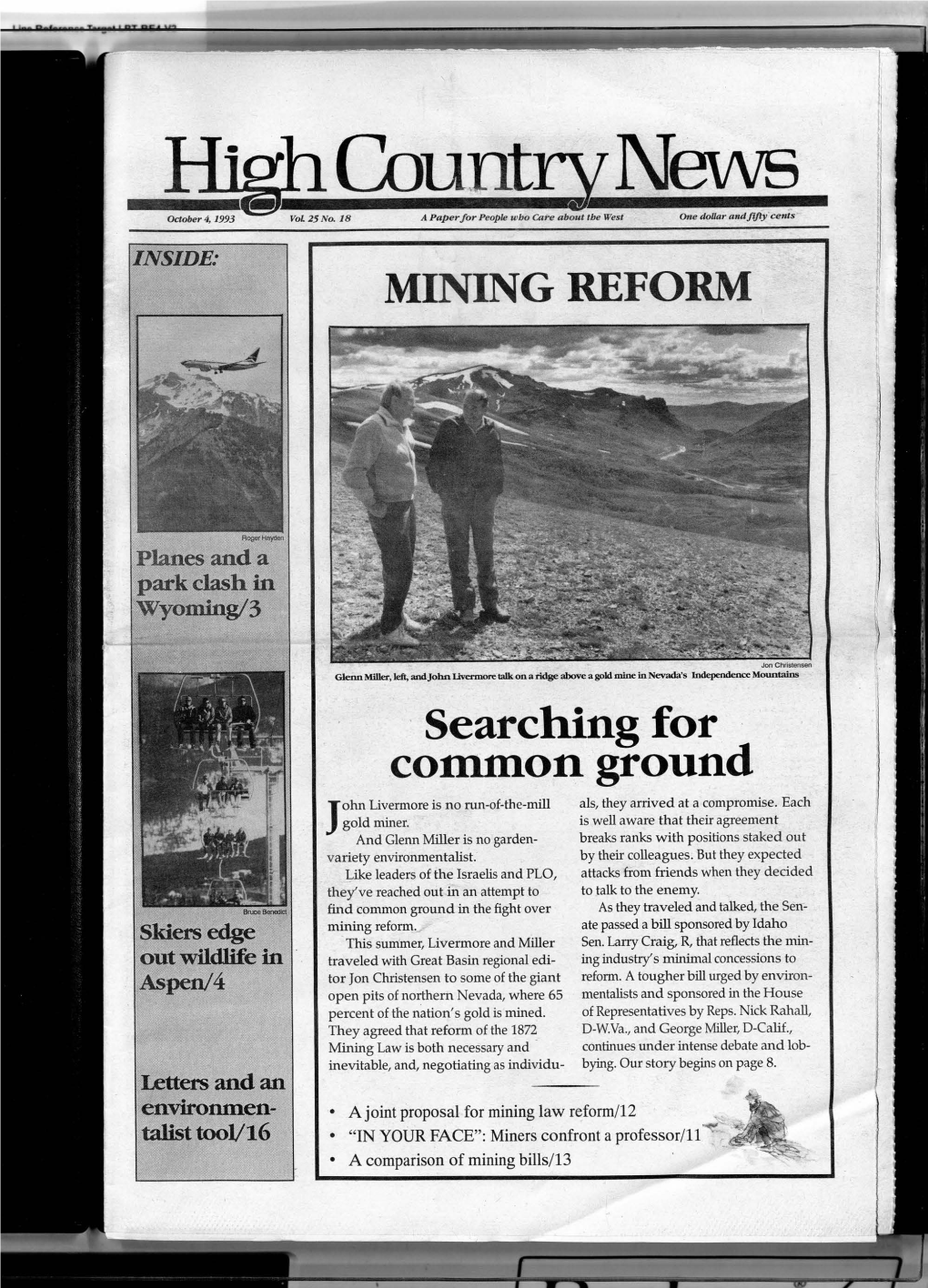High Country News Vol. 25.18, Oct. 4, 1993
