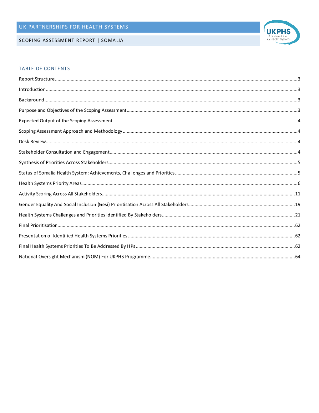 Uk Partnerships for Health Systems