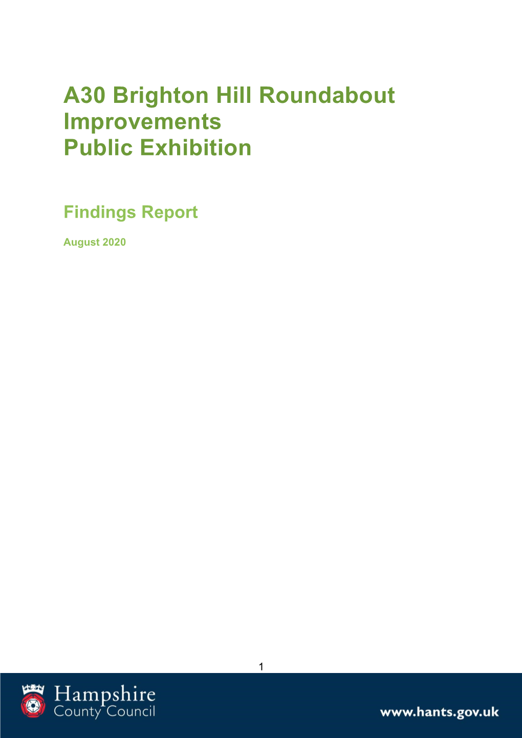 A30 Brighton Hill Roundabout Improvements Public Exhibition