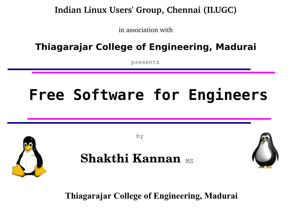 Free Software for Engineers