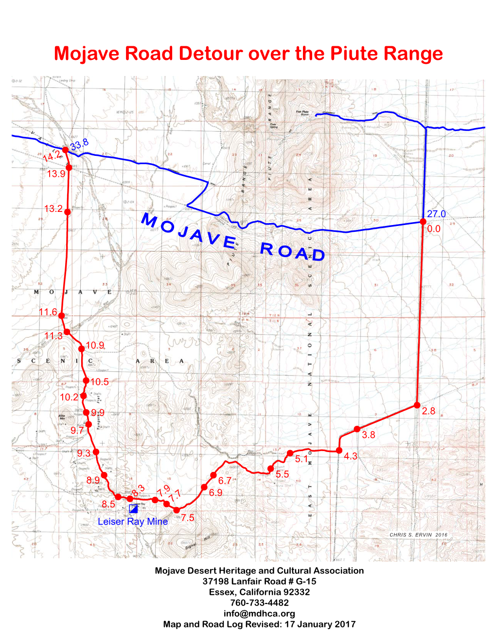 Mojave Road Detour Over the Piute Range