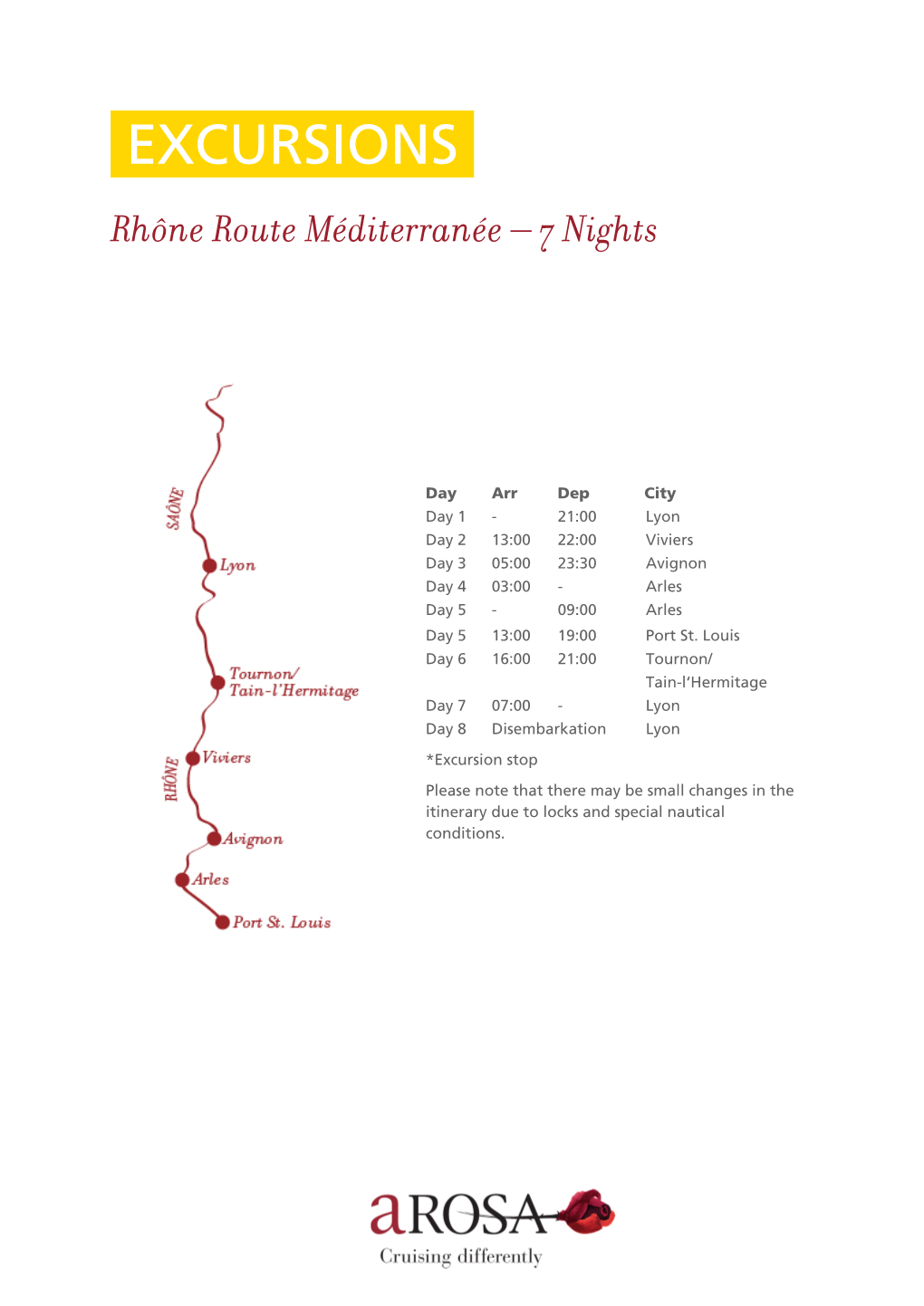 EXCURSIONS I Rhône Route Méditerranée – 7 Nights