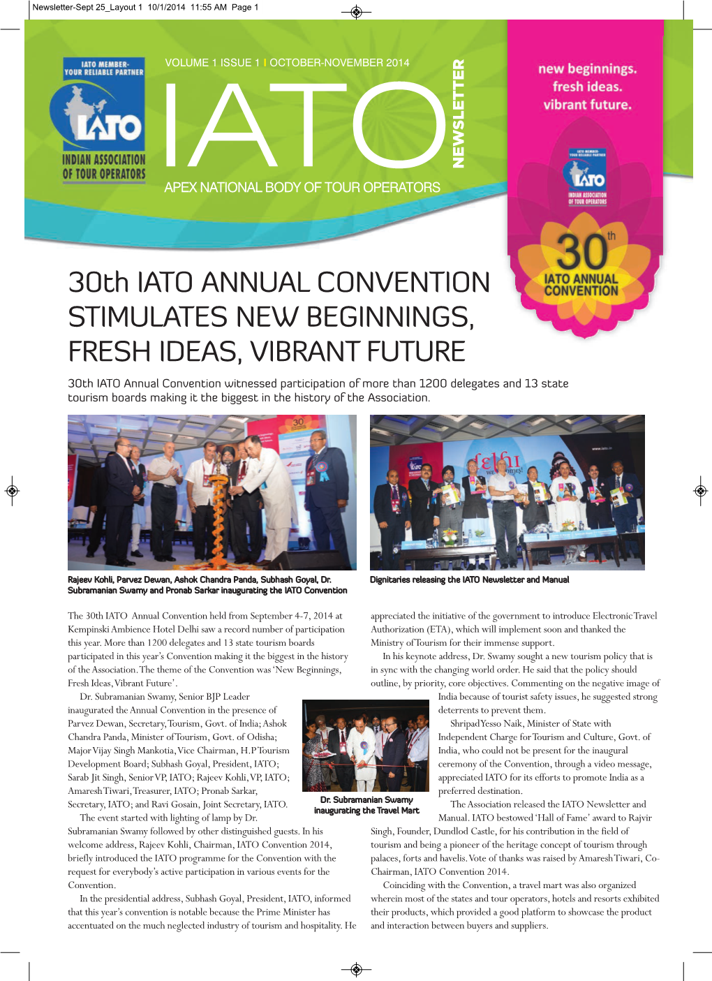 30Th IATO Annual Convention Stimulates New Beginnings, Fresh Ideas, Vibrant Future