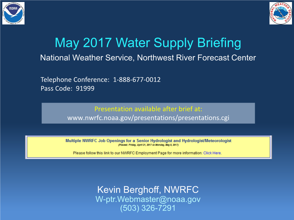 Water Supply Summary Presentation