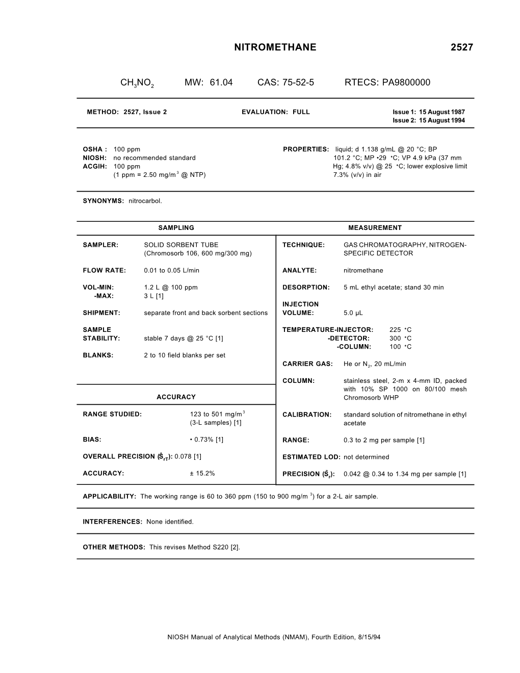 Nitromethane 2527