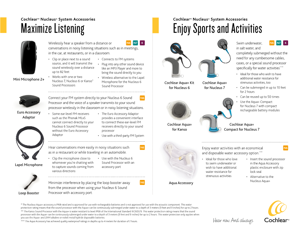 Enjoy Sports and Activities Maximize Listening