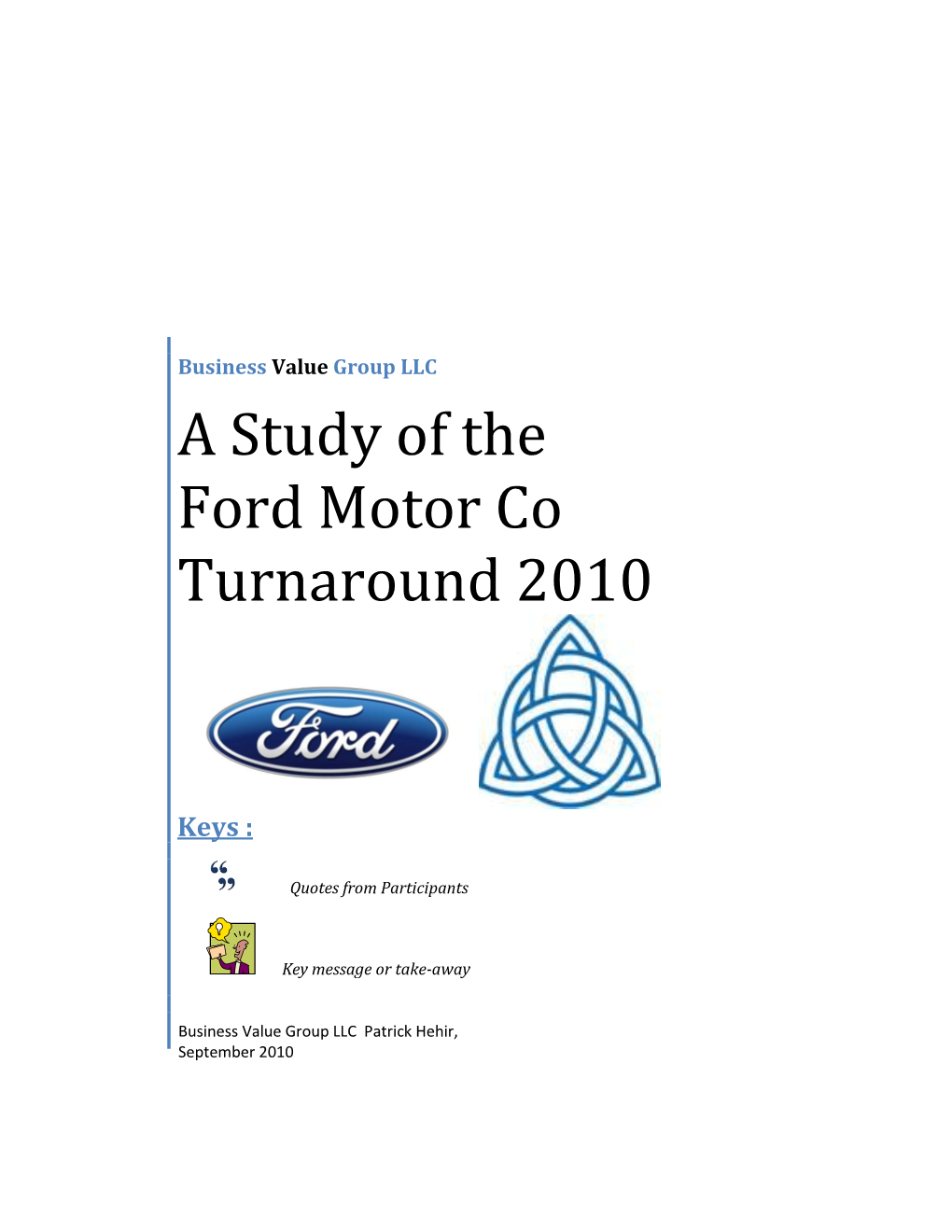 A Study of the Ford Motor Company