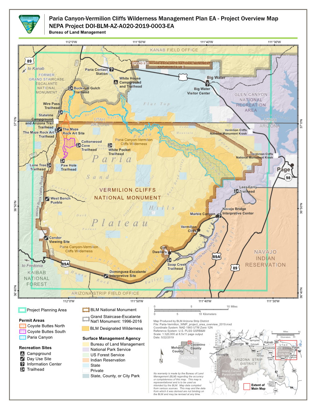 Paria Canyon Vermilion Cliffs Wilderness Management Plan Project Overview