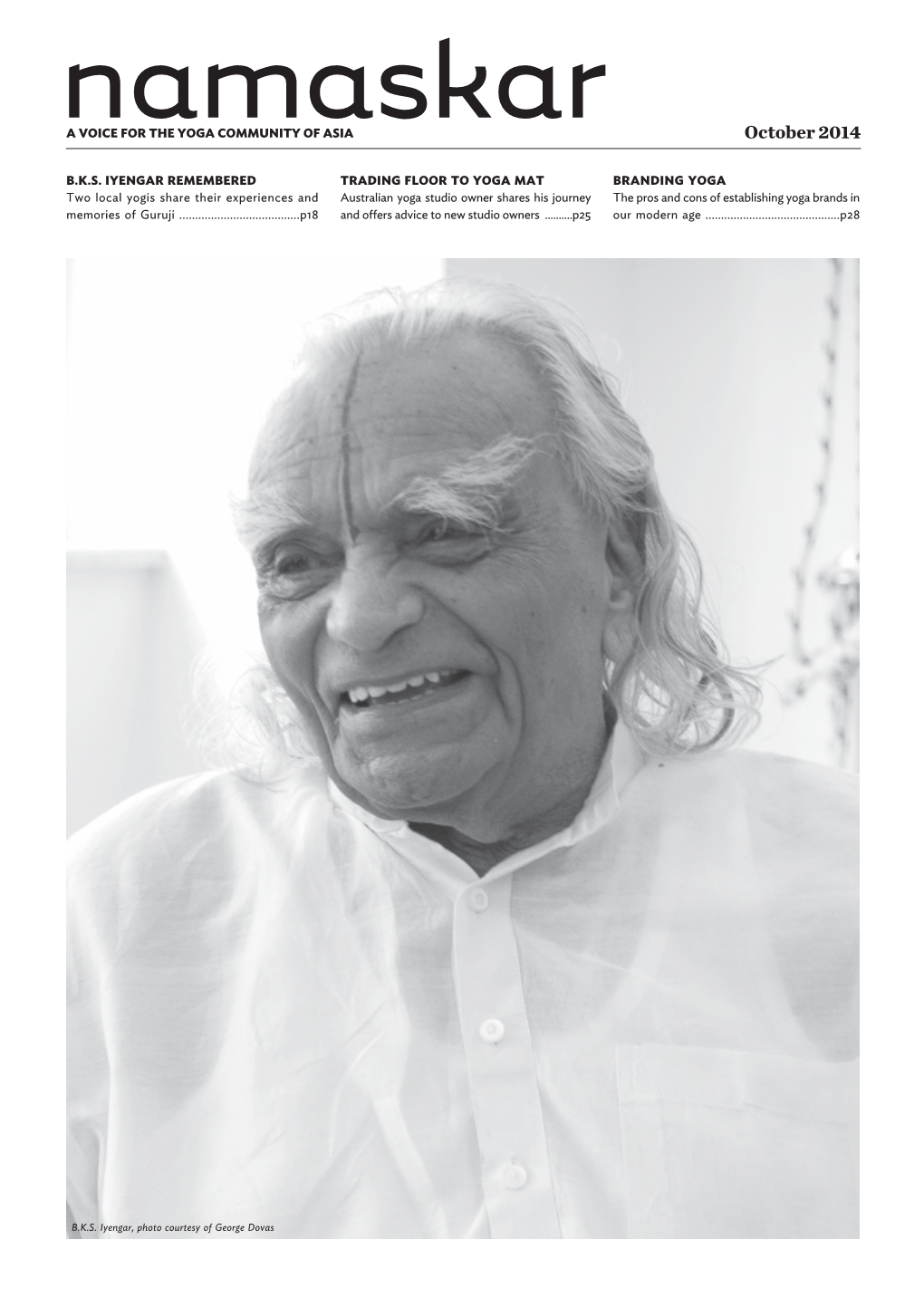 Namaskara VOICE for the YOGA COMMUNITY of ASIA October 2014