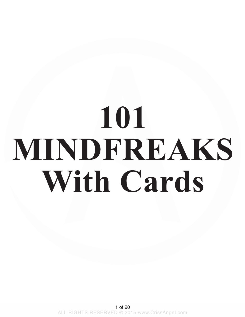 101 Card MINDFREAKS