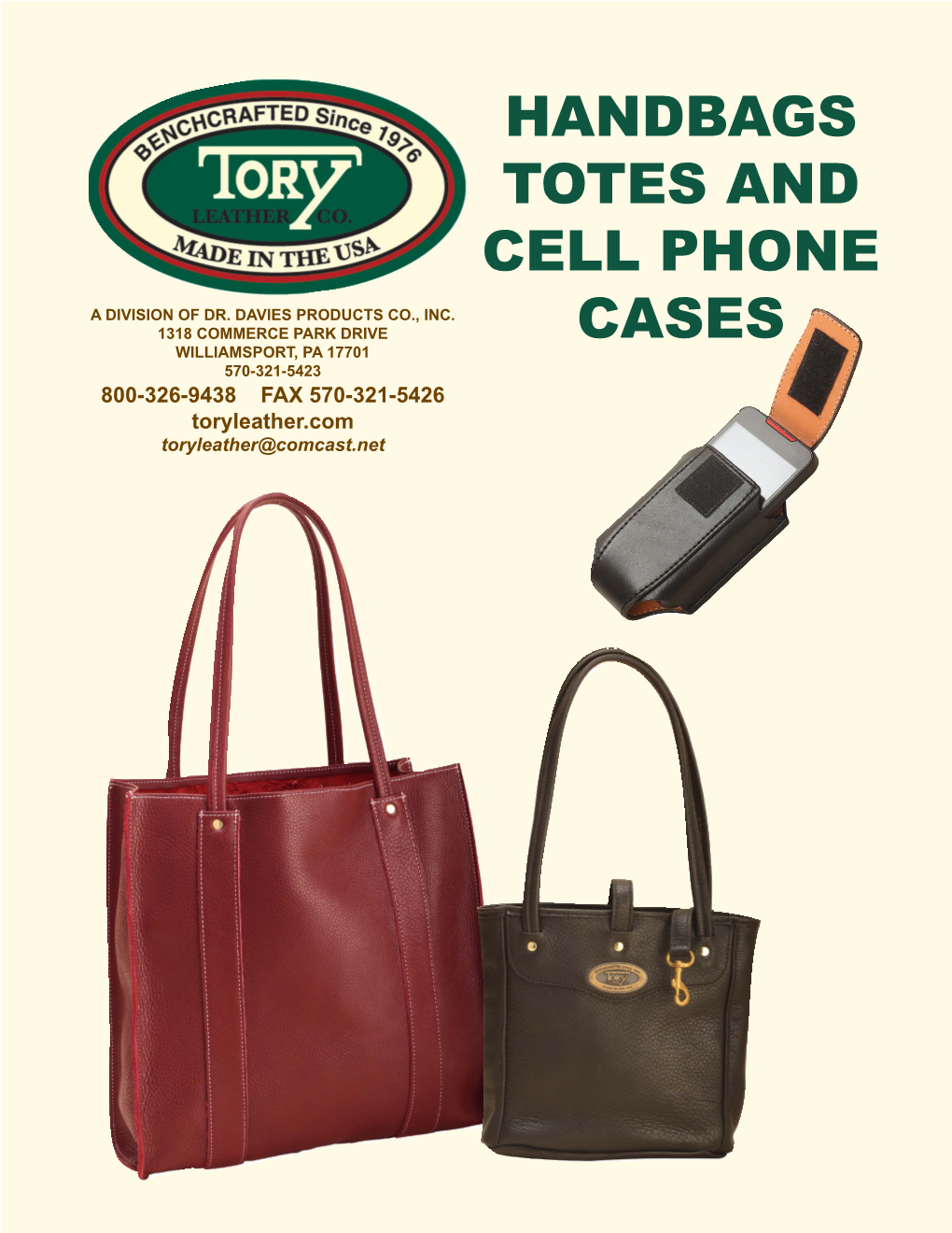 Handbags Totes and Cell Phone Cases