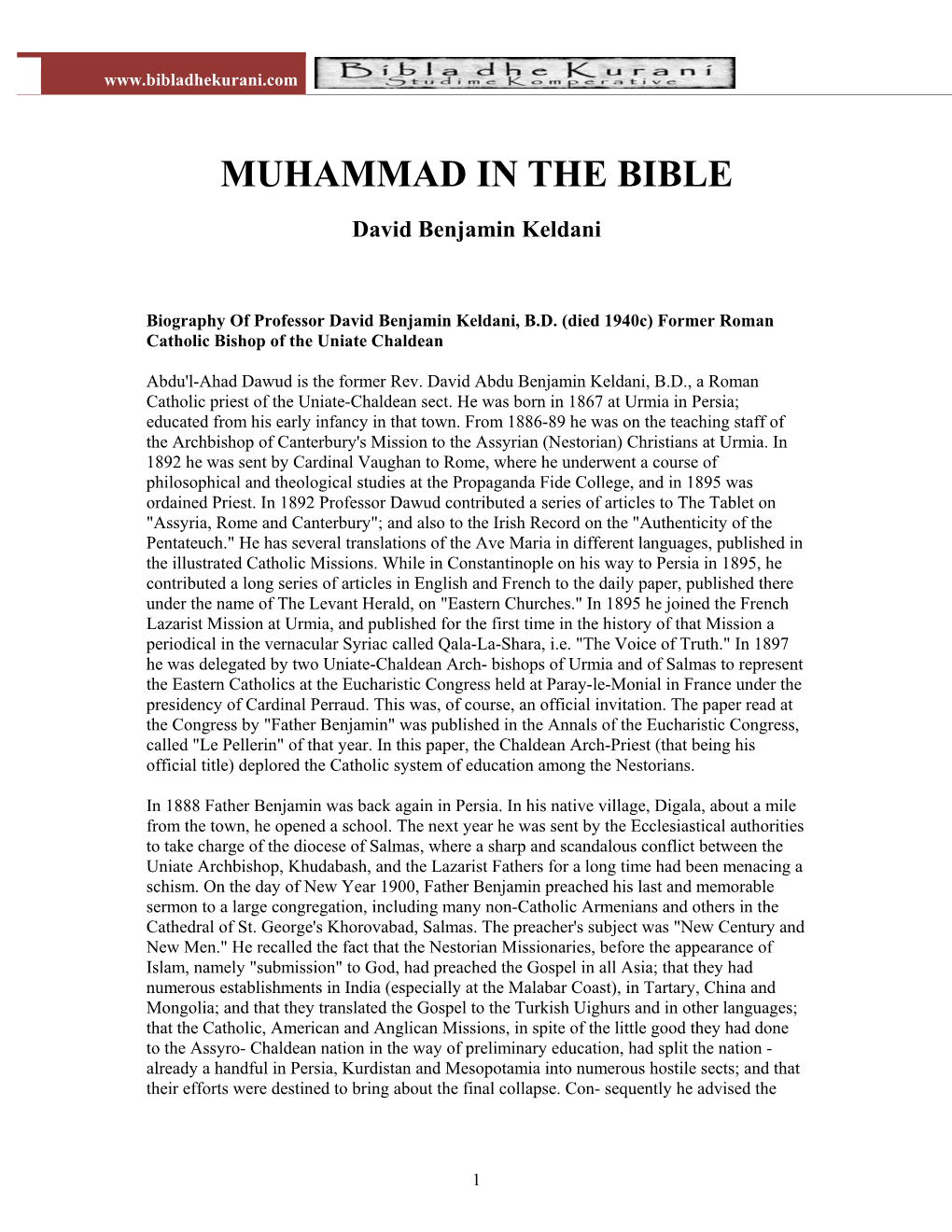 Muhammad in the Bible