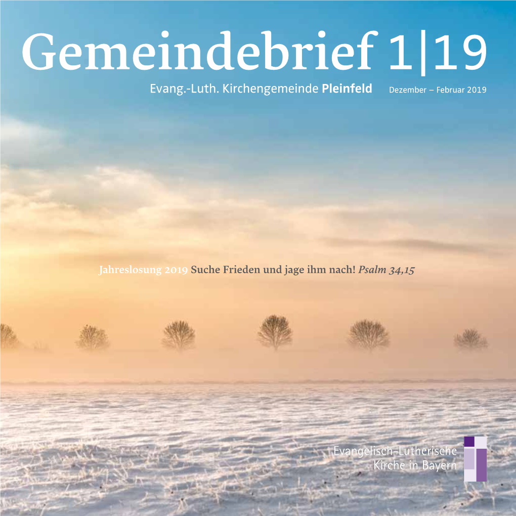 Gemeindebrief 1|19 Evang.-Luth