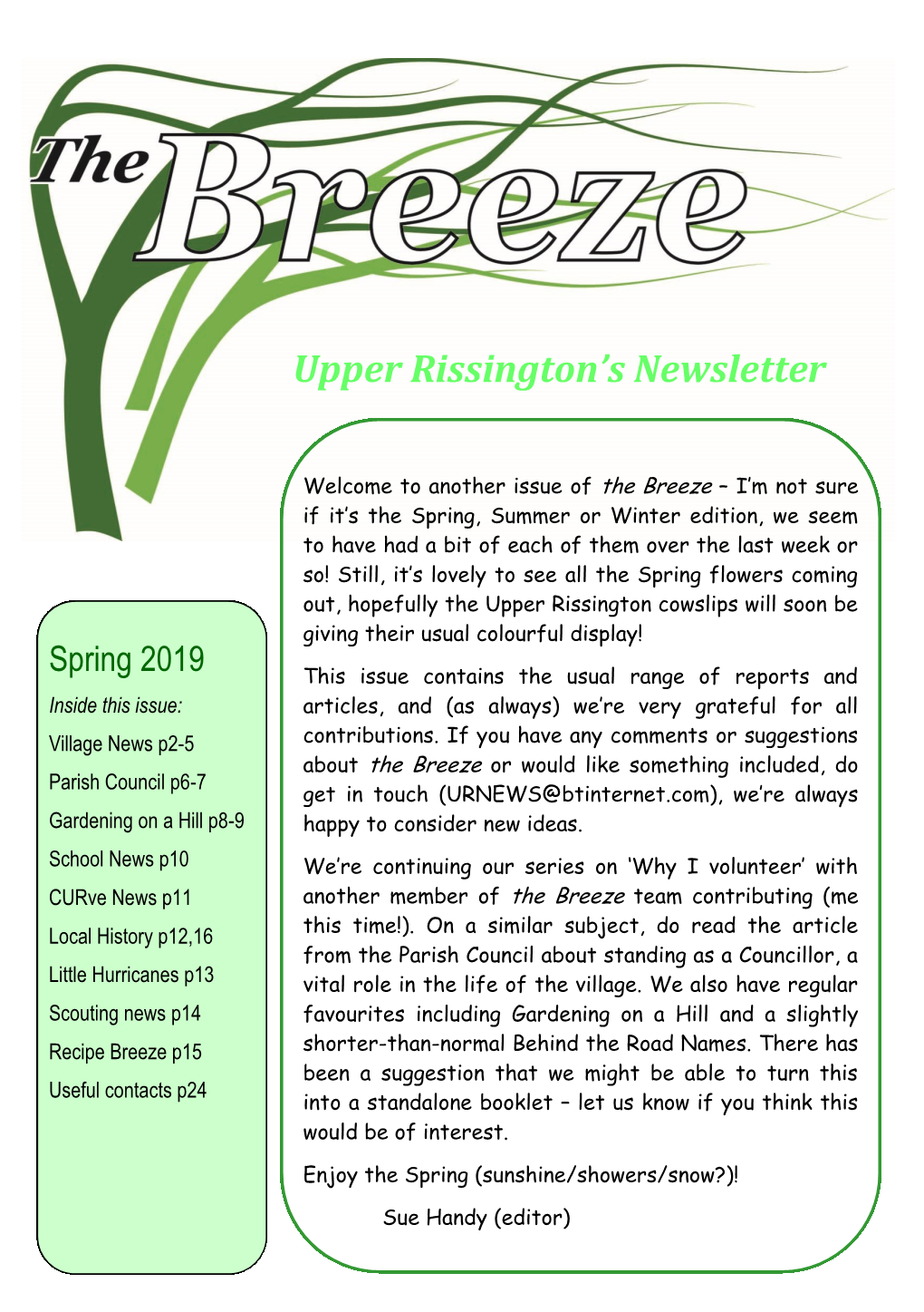 Upper Rissington's Newsletter