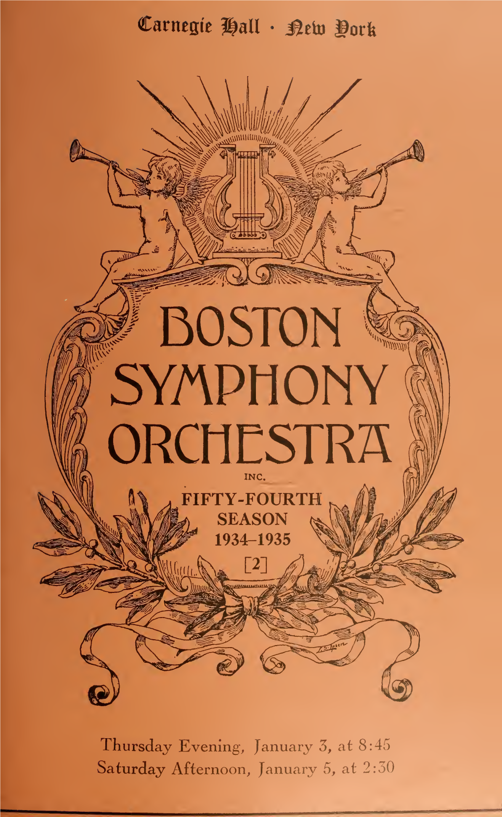 Boston Symphony Orchestra Concert Programs, Season 54,1934-1935, Trip