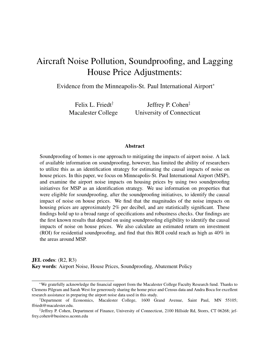 Aircraft Noise Pollution, Soundproofing, and Lagging House