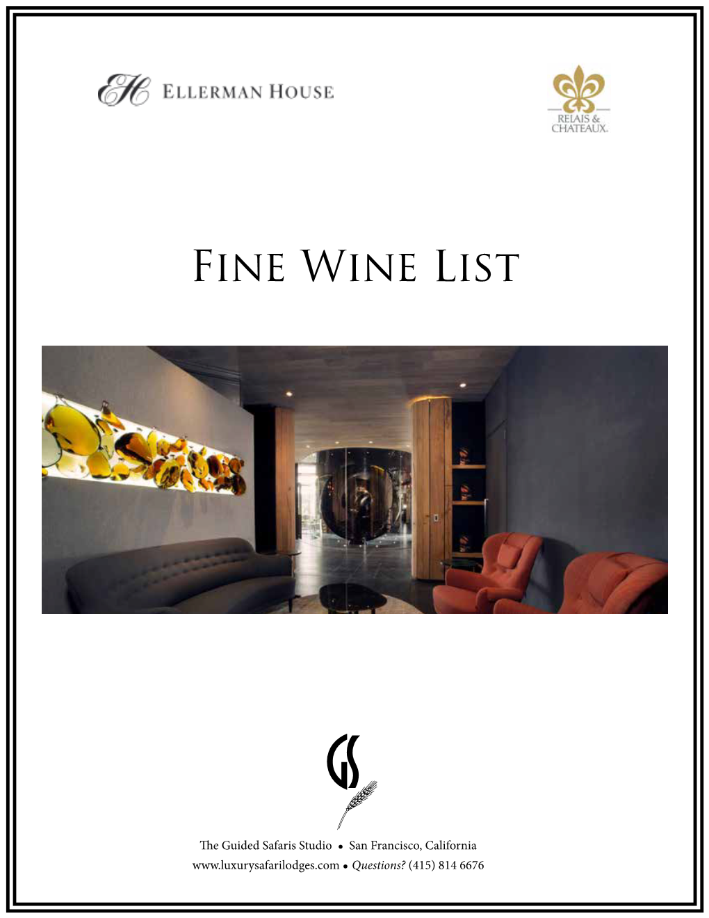 2014 Wine List Ellerman House CAPE TOWN ©